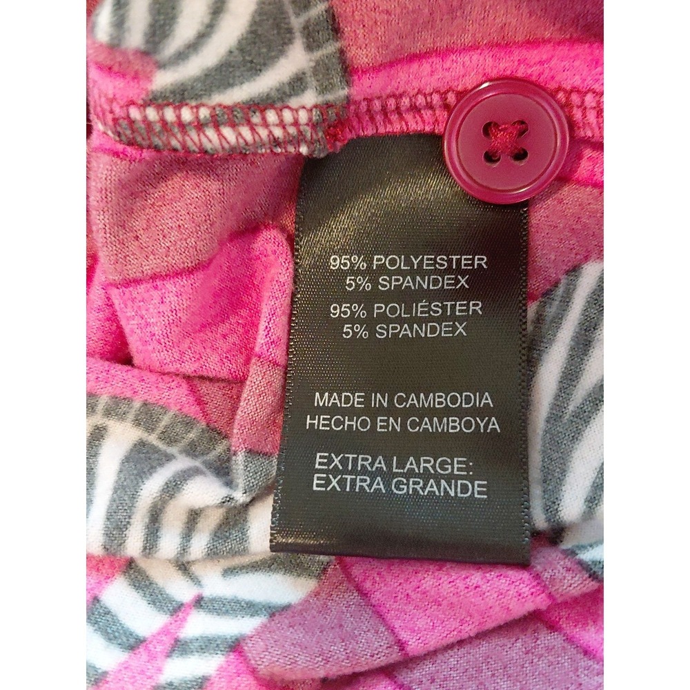 Room Service Zebra Pajama Set XL Pink Lounge Soft Sleepwear Shawl Collar - Picture 9 of 9